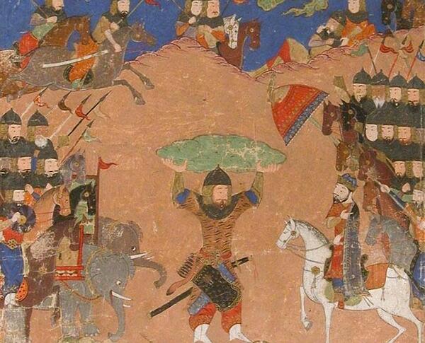عکس نقاشی هفت خان رستم ساده و کودکانه