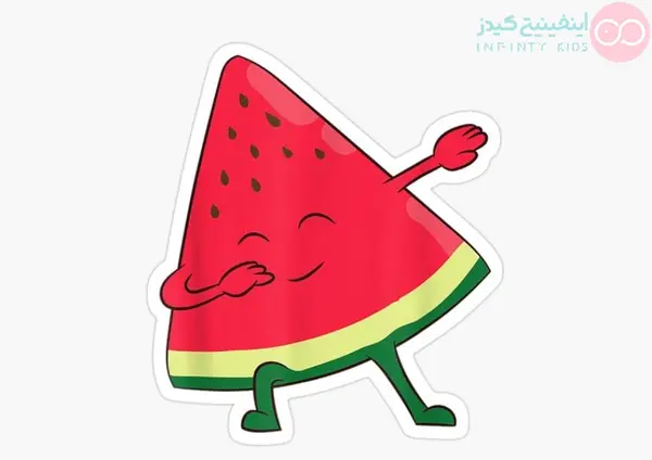 عکس نقاشی شب یلدا هندوانه و انار ساده