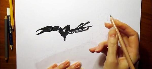 عکس نقاشی عقرب ساده
