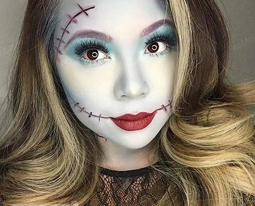 عکس نقاشی ساده روی صورت برای هالووین