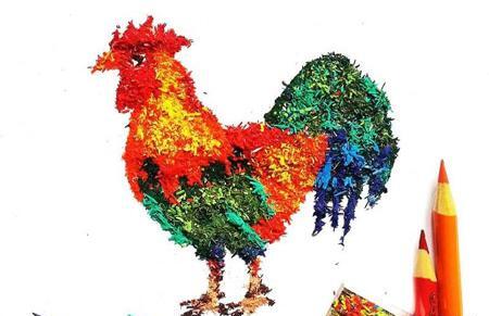 عکس نقاشی ساده با خرده تراش