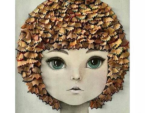 عکس نقاشی ساده با خرده تراش