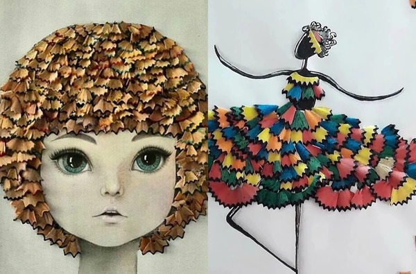 عکس نقاشی ساده با خرده تراش