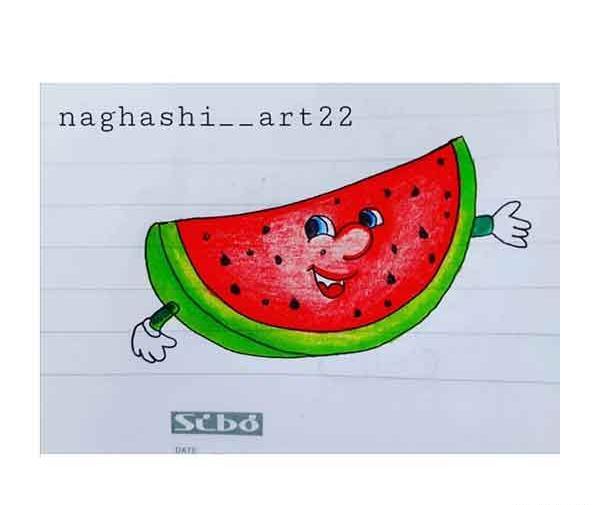 عکس نقاشی ساده برای شب یلدا کلاس سوم