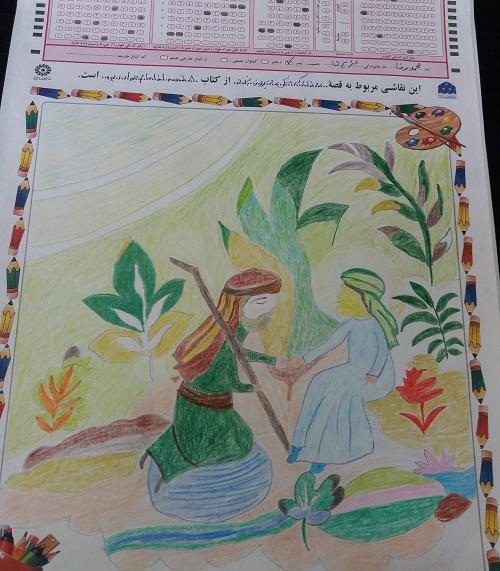 عکس نقاشی ساده امام جواد