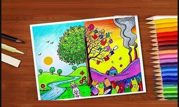 عکس ایده نقاشی در مورد هوای پاک