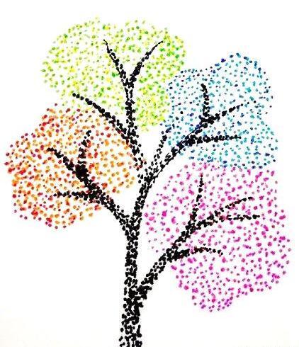 عکس ایده برای نقاشی نقطه ای
