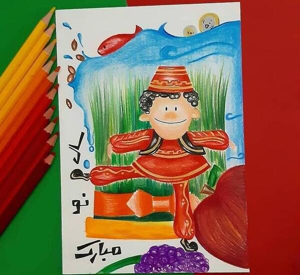 عکس ایده نقاشی برای نوروز