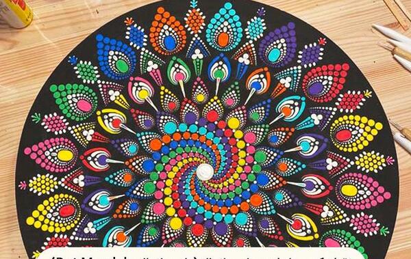 عکس ایده نقاشی نقطه کوبی