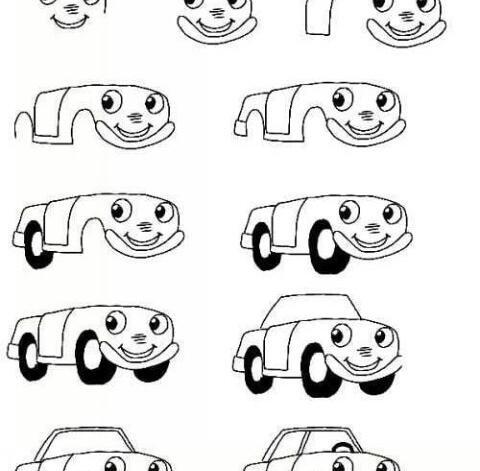 عکس ایده نقاشی ماشین ساده