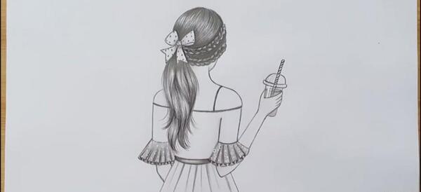 عکس ایده نقاشی کیوت سیاه سفید