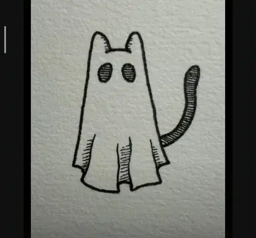 عکس ایده نقاشی کیوت سیاه سفید