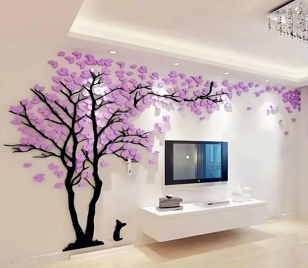 عکس ایده نقاشی دیوار پذیرایی
