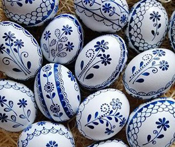 عکس ایده نقاشی روی سفال تخم مرغ