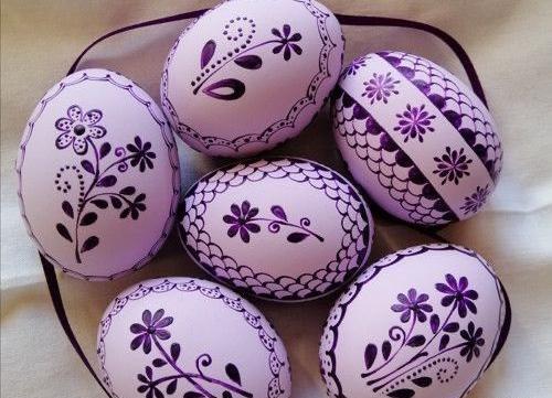 عکس ایده نقاشی روی سفال تخم مرغ