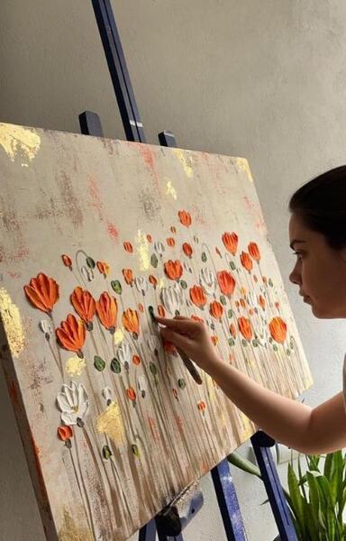 عکس ایده نقاشی روی بوم بزرگ