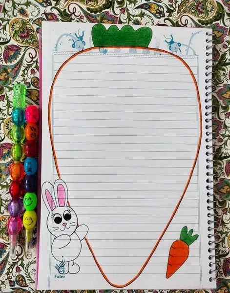 عکس ایده نقاشی برای دفتر املا
