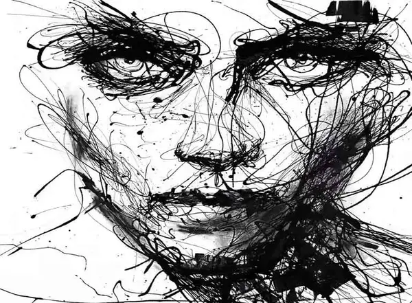 عکس ایده نقاشی با خط خطی