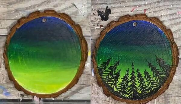 عکس ایده نقاشی رو چوب بستنی