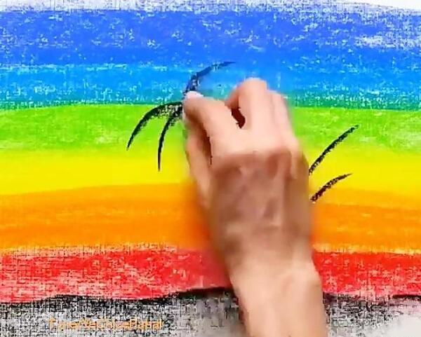 عکس ایده نقاشی پاستل گچی