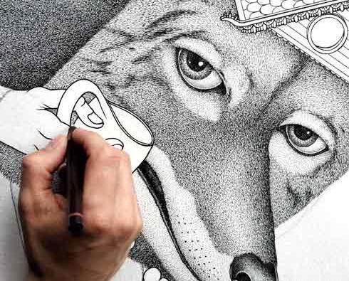 عکس ایده نقاشی ترام نقطه