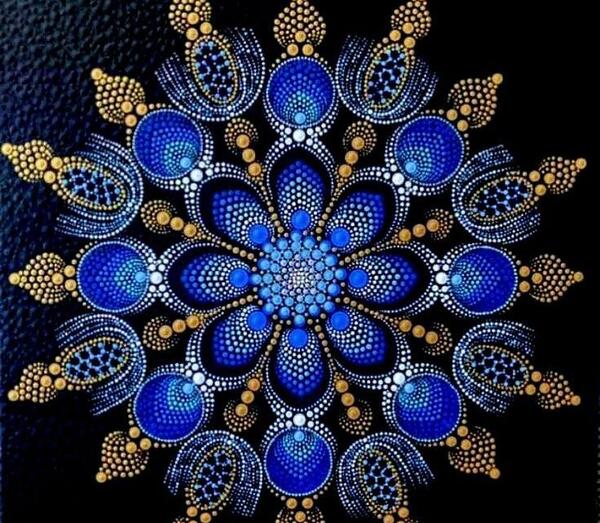 عکس ایده نقاشی با خط و نقطه