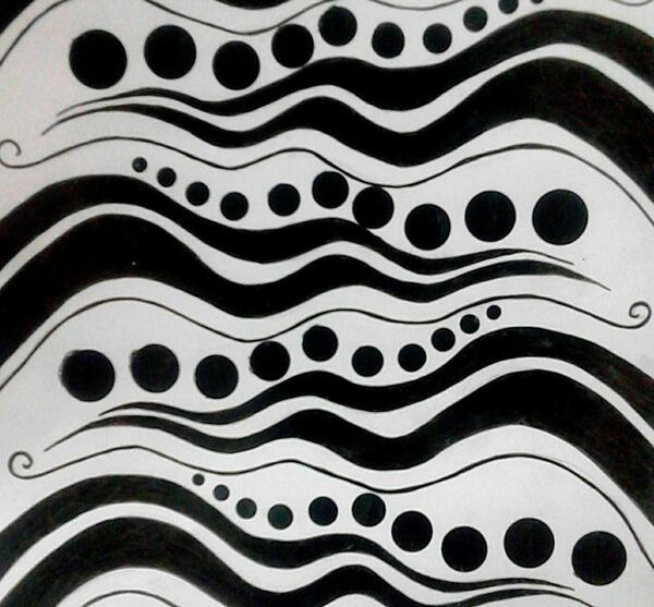 عکس ایده نقاشی با خط و نقطه