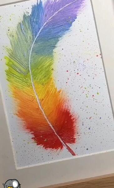 عکس ایده نقاشی با ابرنگ ساده