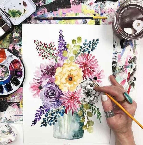 عکس ایده نقاشی آبرنگ فانتزی