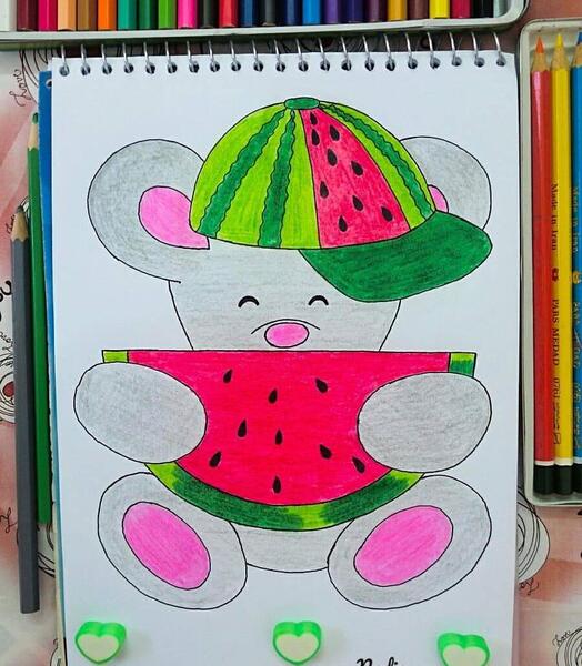 عکس ایده نقاشی شب یلدا برای مدرسه