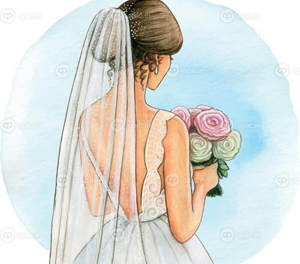 عکس نقاشی داماد و عروس