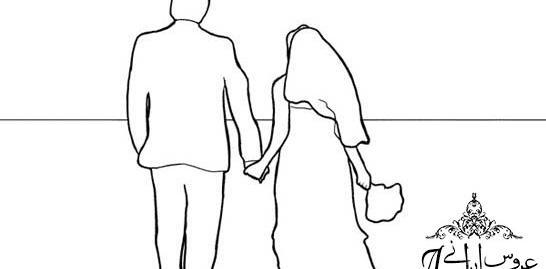 عکس نقاشی داماد و عروس