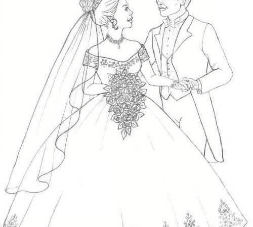 عکس نقاشی داماد و عروس