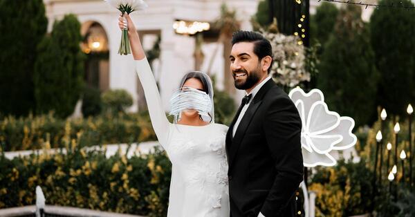 عکس عروس داماد در اتلیه
