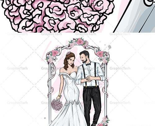 عکس فانتزی عروس داماد زیبا