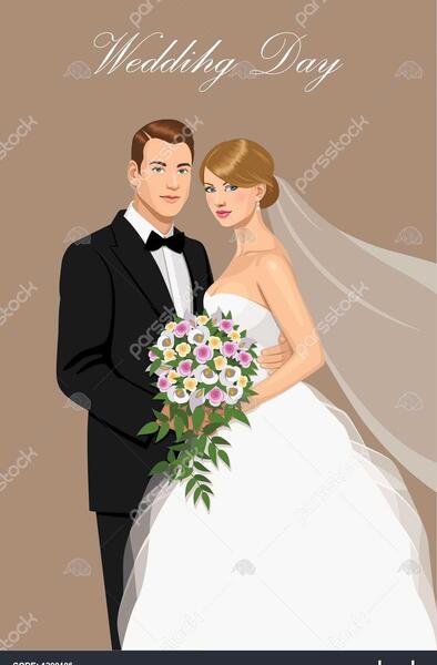 عکس فانتزی عروس داماد زیبا
