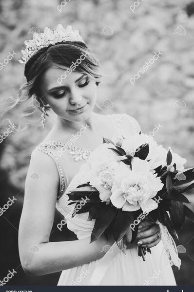 عکس عروس سیاه و سفید