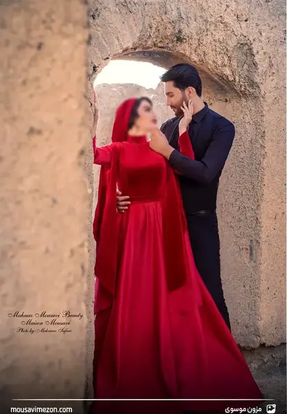 عکس پیراهن عروس رنگی