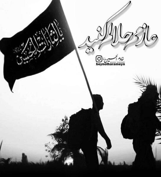 عکس نوشته عازم کربلا هستم حلالم کنید