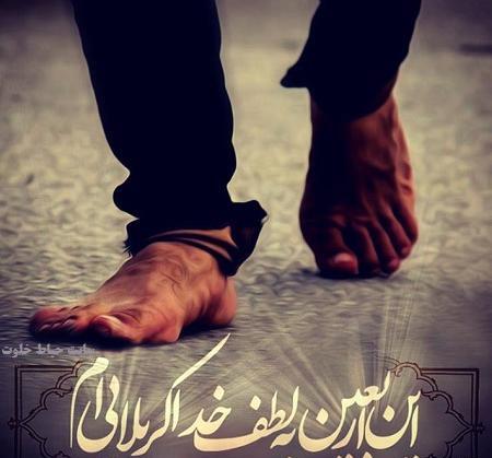عکس نوشته زائر کربلام حلالم کنید