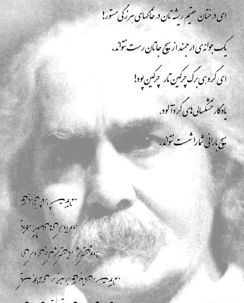 عکس نوشته شعر زمستان اخوان ثالث