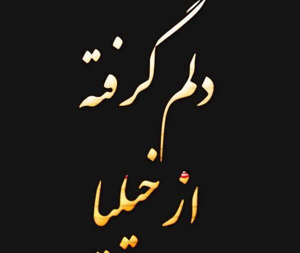 عکس نوشته دلم از همه دنیا گرفته