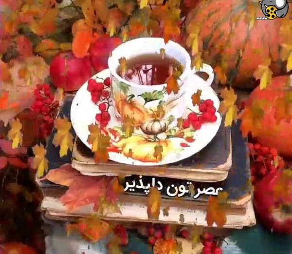 عکس نوشته عصر پاییزیتون بخیر
