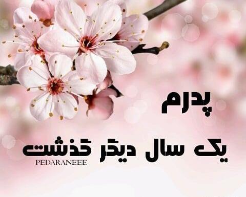 عکس نوشته یک سال گذشت پدرم