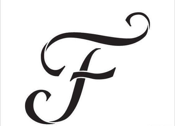 عکس نوشته حروف انگلیسی f