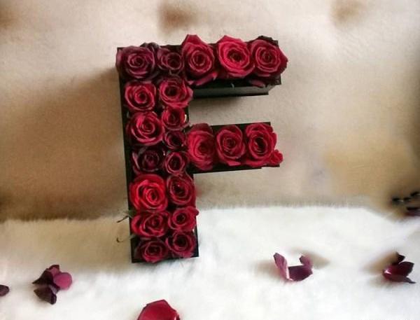 عکس نوشته حروف انگلیسی f