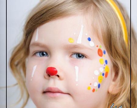 عکس نقاشی رو صورت دختر کفشدوزکی