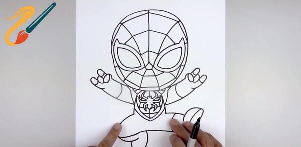 عکس نقاشی صورت کودکان ساده پسرانه