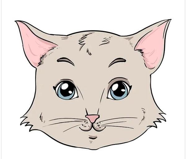 عکس نقاشی صورت کودکان گربه