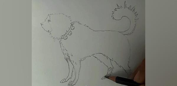 عکس نقاشی صورت سگ سرابی